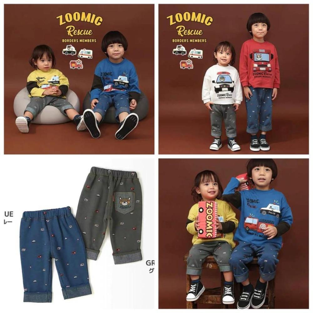 ❣️預購20天不含假日❣️日系日單zoomic動物園+車車超可愛長袖長褲90-130cm-細節圖2