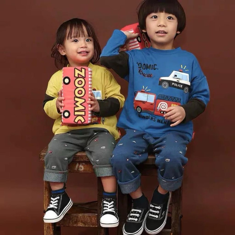 ❣️預購20天不含假日❣️日系日單zoomic動物園+車車超可愛長袖長褲90-130cm-細節圖4