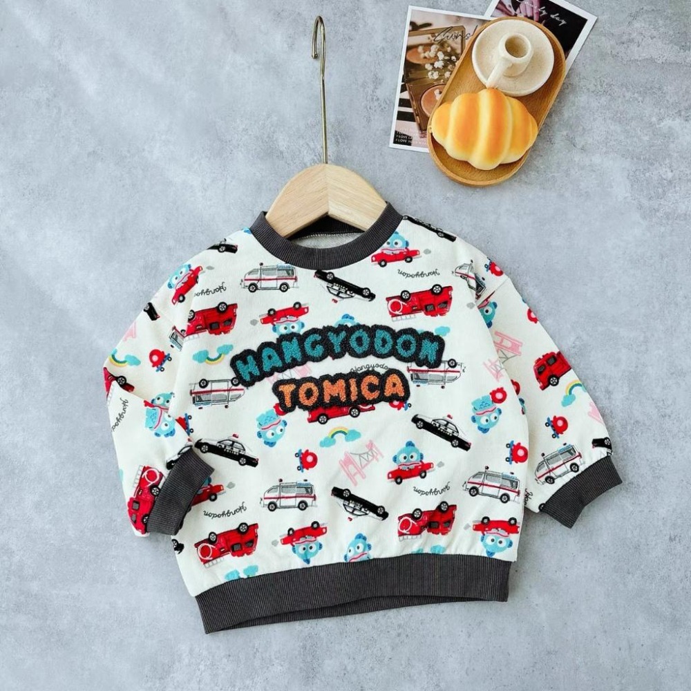 ❣️預購20天不含假日❣️日系日單多美卡Tomica x 三麗鷗毛圈上衣褲子/日系童裝/日系男寶 90-120cm-細節圖4