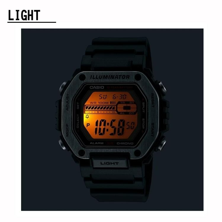 ⏰ACE⏰CASIO 卡西歐 MWD-110H 堅韌金屬方形防水十年電池運動電子腕錶 另有G-SHOCK MQ-24-細節圖4