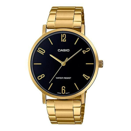 ⏰ACE⏰CASIO 卡西歐 指針錶不鏽鋼錶帶MTP-VT01G-1B2黑色錶面高尚手錶
