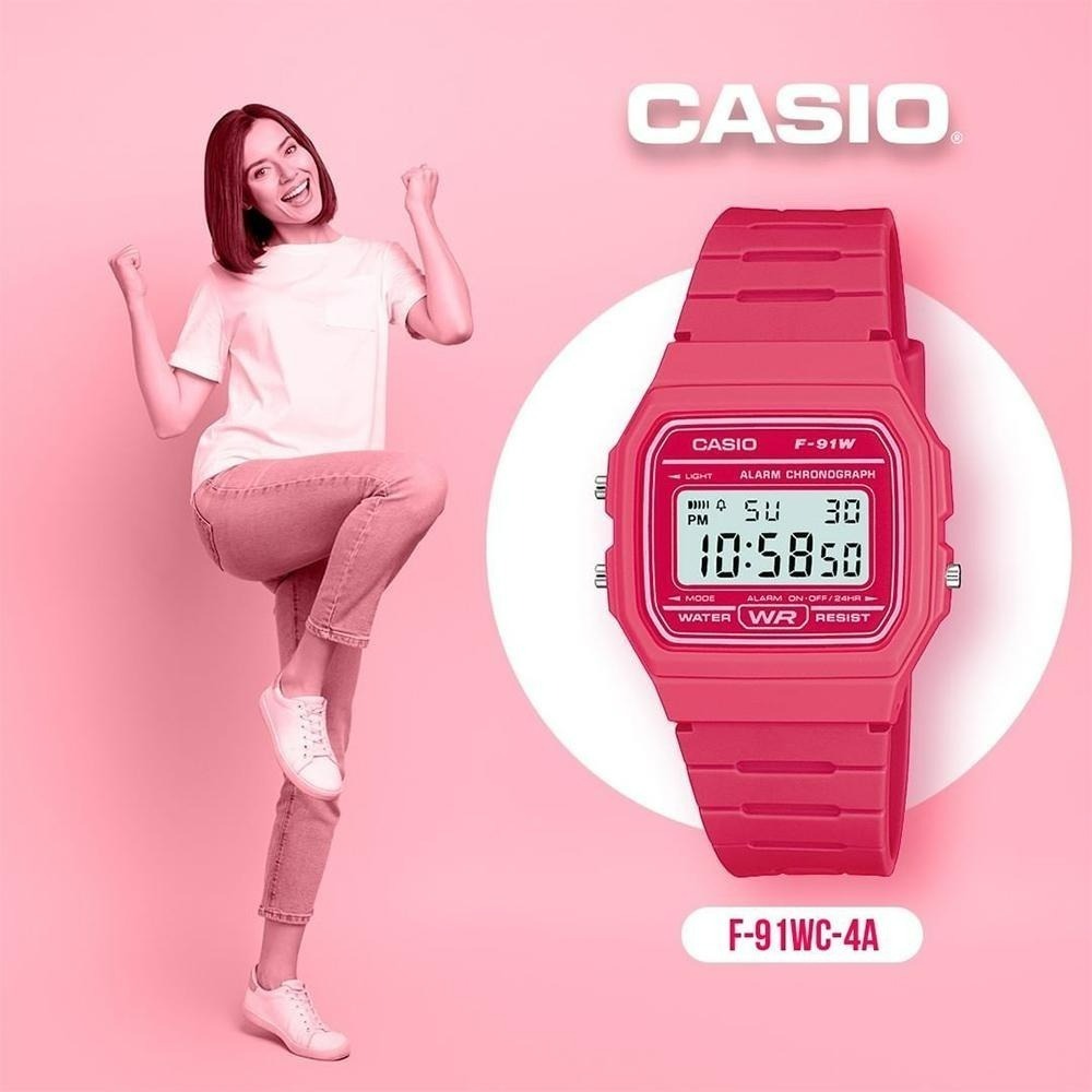 ⏰ACE⏰CASIO卡西歐 數位/指針 簡約數位 百搭繽紛 F-91WC 多種顏色 彩虹配色-細節圖4