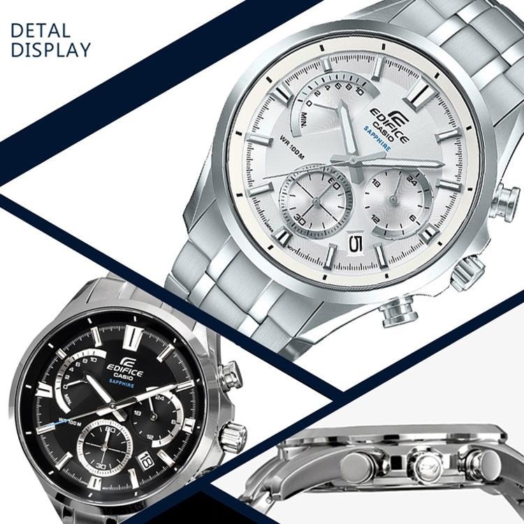 ⏰ACE⏰CASIO 卡西歐 EDIFICE EFB-550D 時尚扇形儀錶板設計真三眼鋼帶手錶-細節圖4