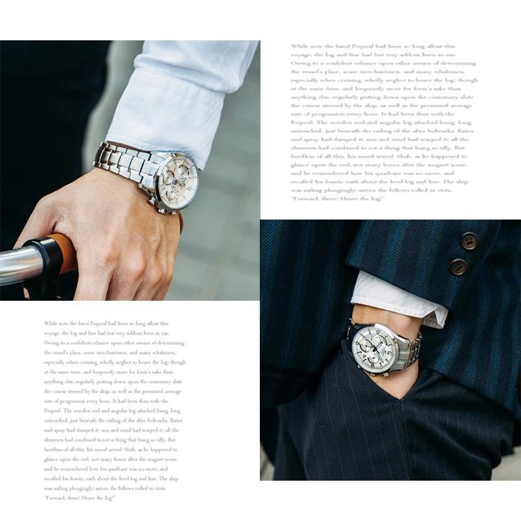 ⏰ACE⏰CASIO 卡西歐 EDIFICE EFB-550D 時尚扇形儀錶板設計真三眼鋼帶手錶-細節圖5