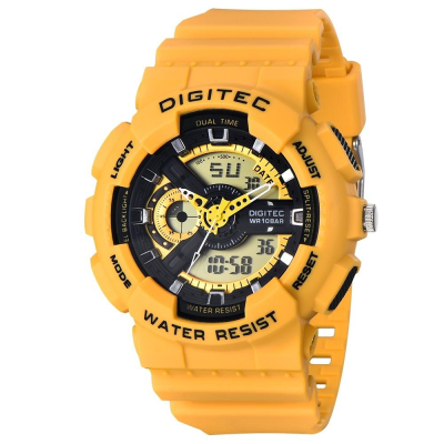 DIGITEC 數碼科技 酷帥雙顯電子錶 游泳防水 運動手錶 100M防水 夜光 日期 星期顯示 男錶 女錶 電子錶