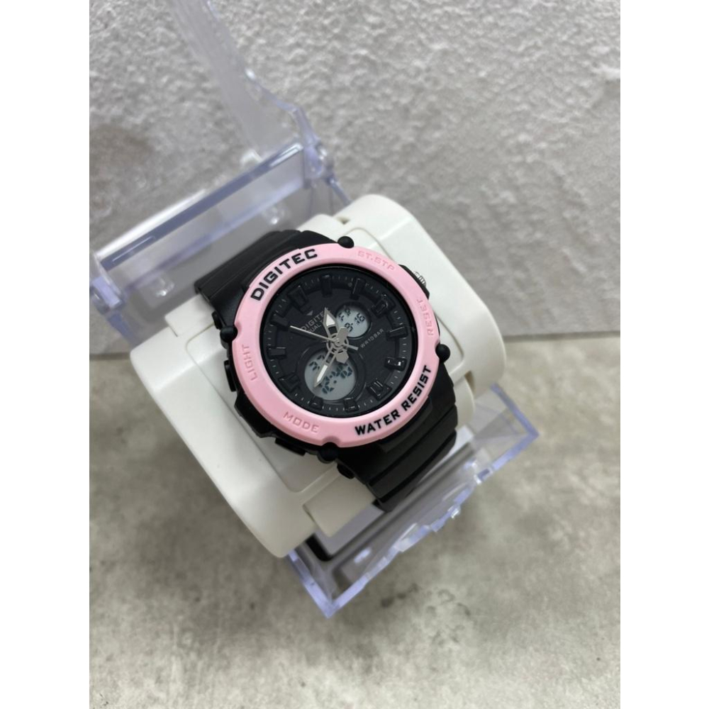 DIGITEC 數碼科技 清新小巧甜美雙顯電子手錶 游泳防水 運動手錶 100M防水 夜光 日期 星期顯示 休閒數字女錶-細節圖7