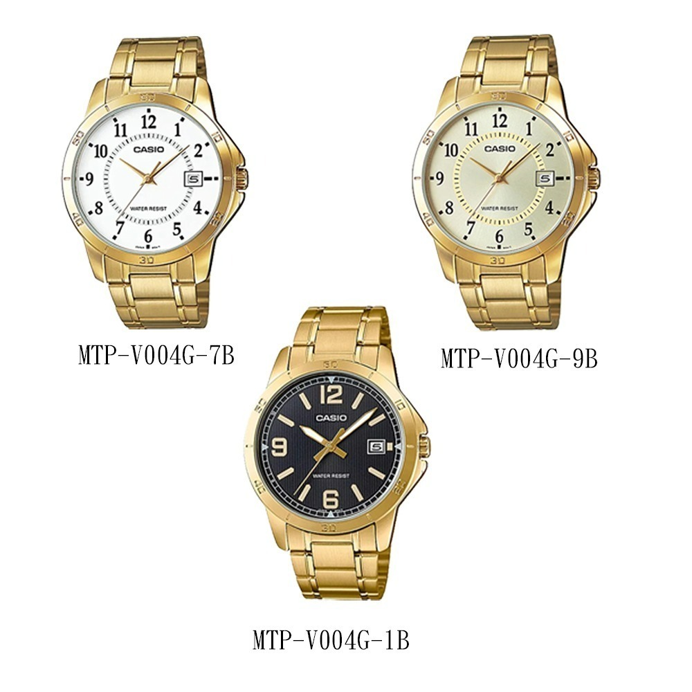 ⏰ACE⏰ 【愛時】CASIO 卡西歐 時尚沉穩不鏽鋼腕錶 數字款 MTP-V004G-細節圖2