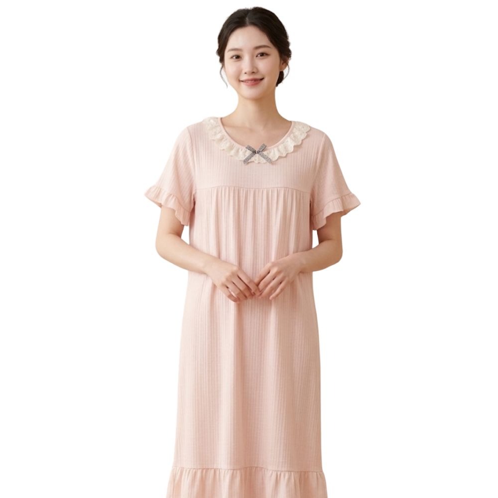 【MONTAGUT夢特嬌】65008 甜美簡約裙裝睡衣 裙裝居家服/洋裝居家服-細節圖7