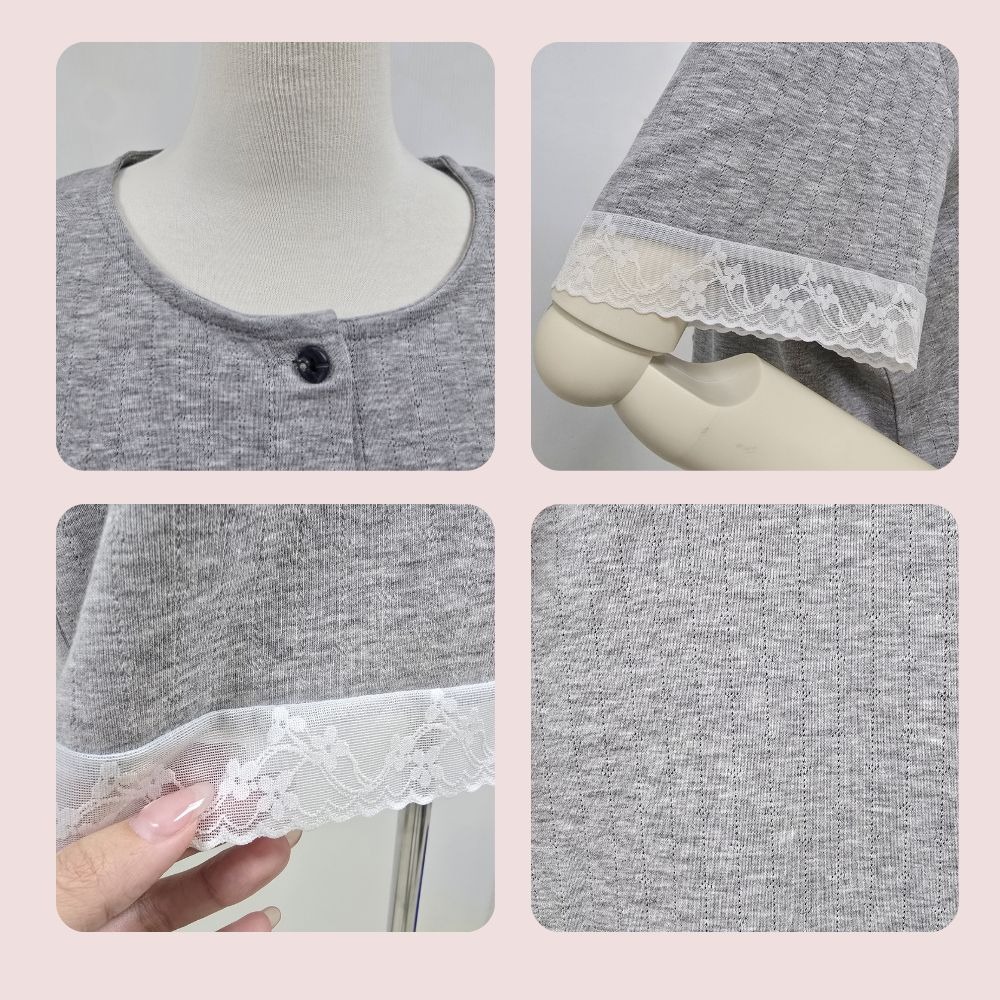 【MONTAGUT夢特嬌】67011 字母印花前釦式褲裝睡衣 褲裝居家服/套裝睡衣-細節圖3