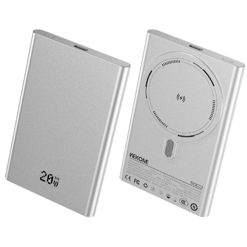 【WEKOME】超薄雙彈窗磁吸無線快充PD20W行動電源5000mAh-規格圖1