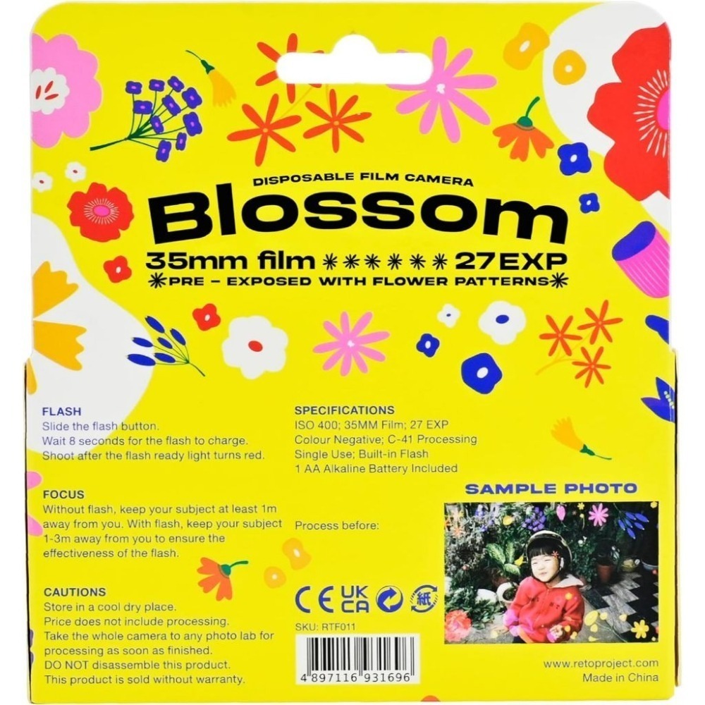 RETO Retocolor Blossom 即可拍 底片相機 一次性相機 特效 27張 彩色底片 花花特效-細節圖3