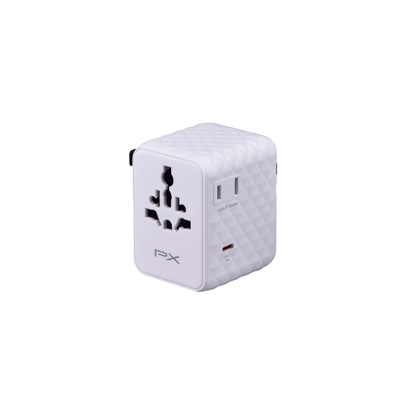 PX大通 45W 萬國充 氮化鎵萬國充電器 萬國轉接頭 萬國插頭Type C + USB A旅行轉接插座 旅遊充電必備-細節圖2