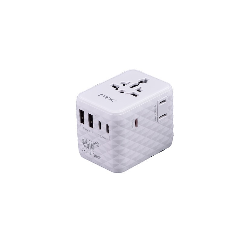 PX大通 45W 萬國充 氮化鎵萬國充電器 萬國轉接頭 萬國插頭Type C + USB A旅行轉接插座 旅遊充電必備-規格圖4
