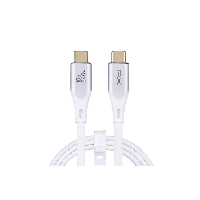 PX大通 UCC3X-1G/W USB 3.2 Gen 2x1 10G/240W C-C快充傳輸線(1m) 灰/白-規格圖3