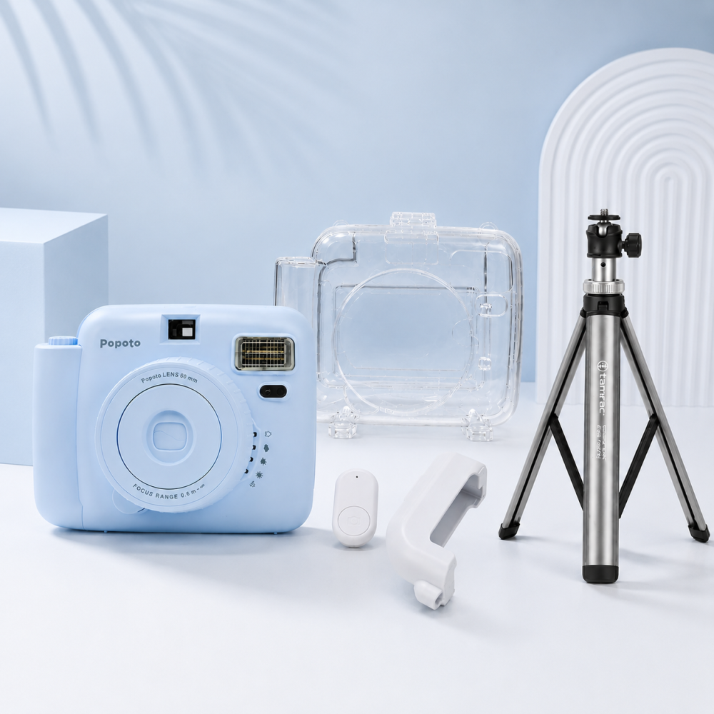【自拍套裝】Popoto Instant Camera 馬卡龍拍立得相機-細節圖2
