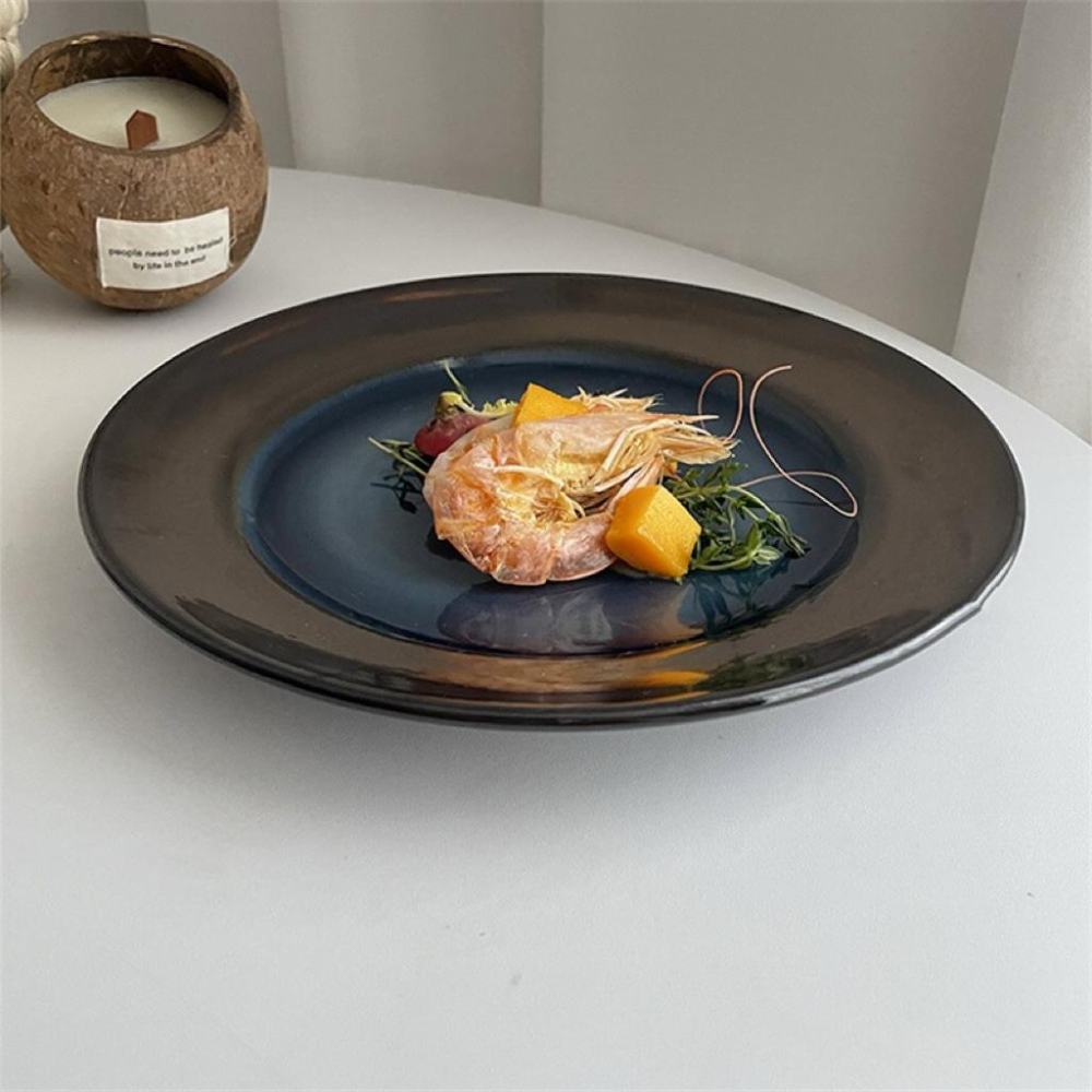 日式餐盤 復古餐盤 餐盤 盤 盤子 圓盤 特色復古藝術餐盤 日式ins 陶瓷餐盤 沙拉盤 西餐盤 PT005-細節圖5