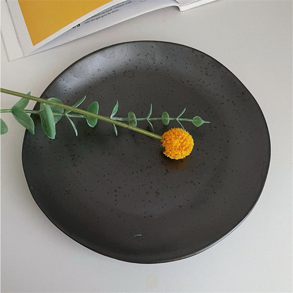 黑色盤子 西餐盤 盤 餐盤 盤子 點心盤 早餐盤 甜點盤 日式餐盤 西餐盤 黑色餐盤 早午餐盤 北歐餐盤 PT006-細節圖4