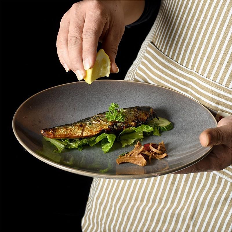 黑色盤子 西餐盤 盤 餐盤 盤子 點心盤 早餐盤 甜點盤 日式餐盤 西餐盤 黑色餐盤 早午餐盤 北歐餐盤 PT006-細節圖5