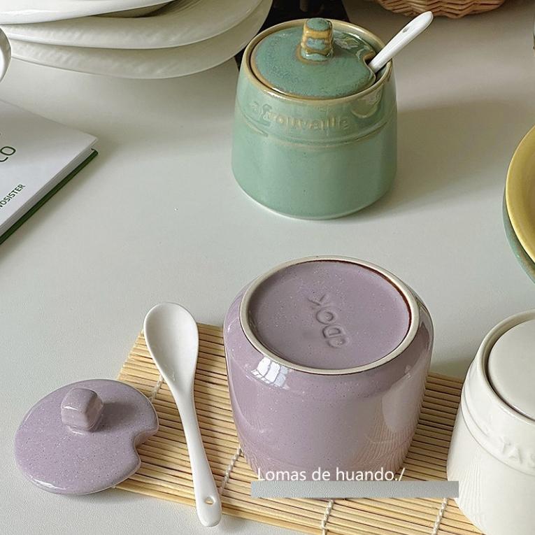 復古調味罐 鹽罐 糖罐 陶瓷調味罐 調味瓶 辣椒油罐 復古風 ins風 TW001-細節圖2