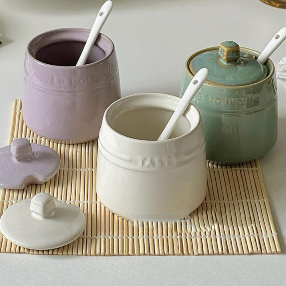 復古調味罐 鹽罐 糖罐 陶瓷調味罐 調味瓶 辣椒油罐 復古風 ins風 TW001-細節圖7