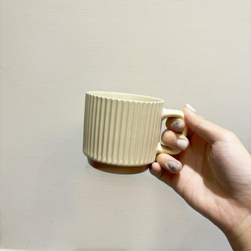 復古浮雕馬克杯 浮雕豎紋 馬克杯 水杯 復古杯 咖啡杯 牛奶杯 CU002-細節圖5