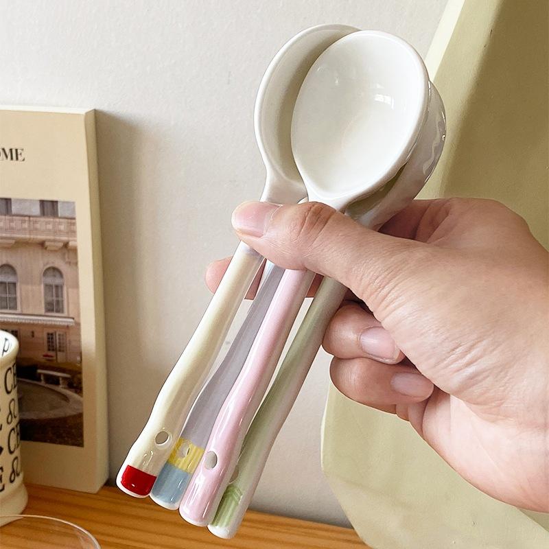 陶瓷筷子禮盒 筷子馬卡龍撞色筷子 少女心彩色ins 家用陶瓷筷子套装 5雙禮盒装 UT003-細節圖2