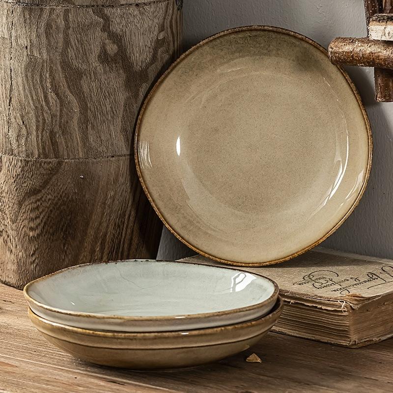 日式復古盤 觀山月淺餐盤 日式餐盤 盤 餐盤 PT002-細節圖4