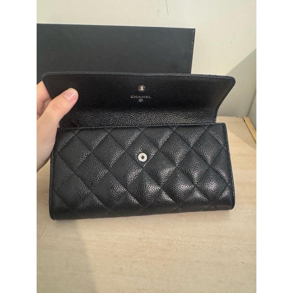 二手 Chanel 荔枝紋 長夾盒子 購買證明 保卡（誠可議）-細節圖2