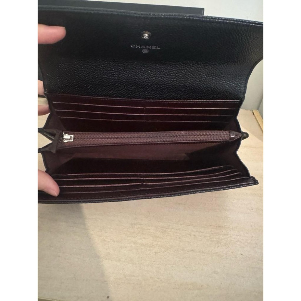 二手 Chanel 荔枝紋 長夾盒子 購買證明 保卡（誠可議）-細節圖3