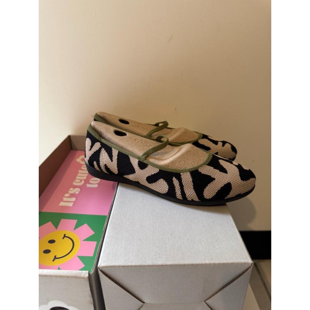 二手 Inooknit 熱帶平底鞋 綠熱帶葉紋  US6-細節圖5