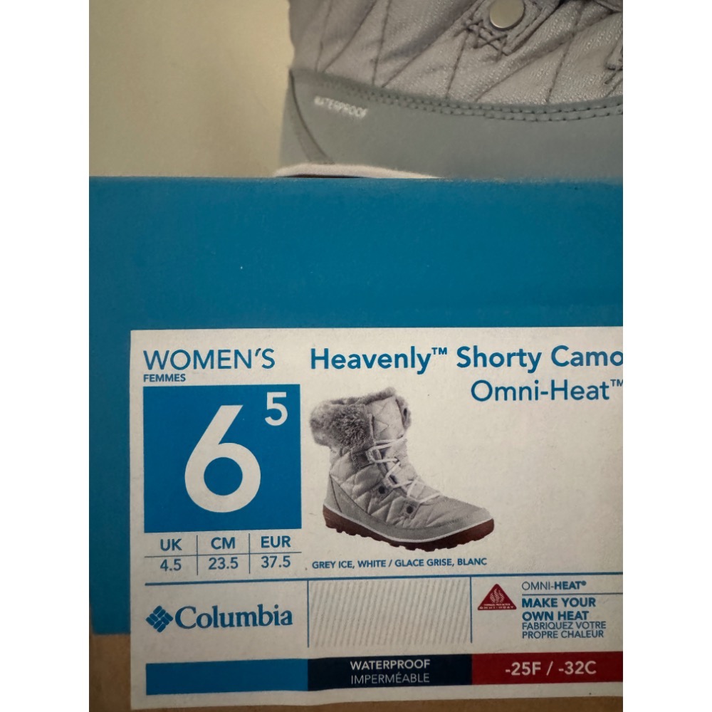 全新 哥倫比亞 Columbia 保暖 雪靴 23.5 US6.5-細節圖2