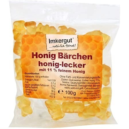 德國 Imkergut 黑森林蜂蜜小熊軟糖 沙棘小熊軟糖 蜂蜜喉糖-規格圖1