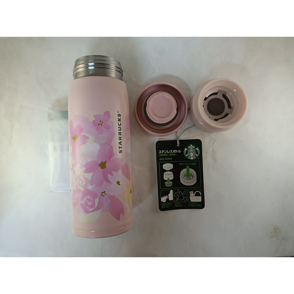 Starbucks 星巴克 日本 櫻花 保溫瓶 480ml 聯名 生日禮物 交換禮物 禮物-細節圖2