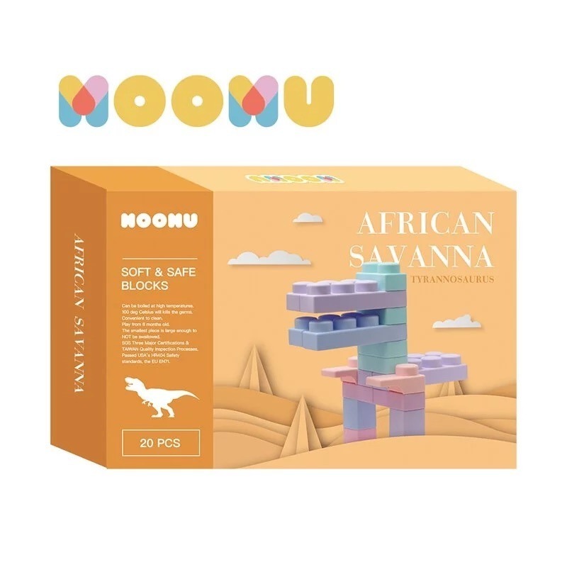【MOOMU】動物/恐龍造型 香草軟積木  (多款可選) 嬰幼兒玩具 益智玩具-規格圖9