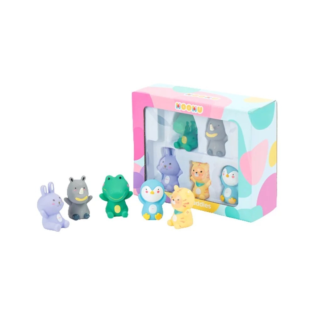 【MOOMU】 動物造型手指積木公仔 5入(內附平裝繪本) 兒童玩具-細節圖2