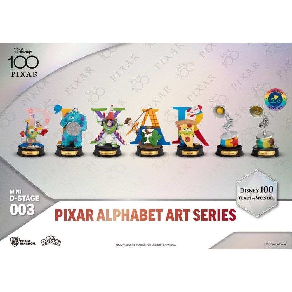 【野獸國】迪士尼 PIXAR藝術文字系列 明盒套組 (7入)-細節圖2