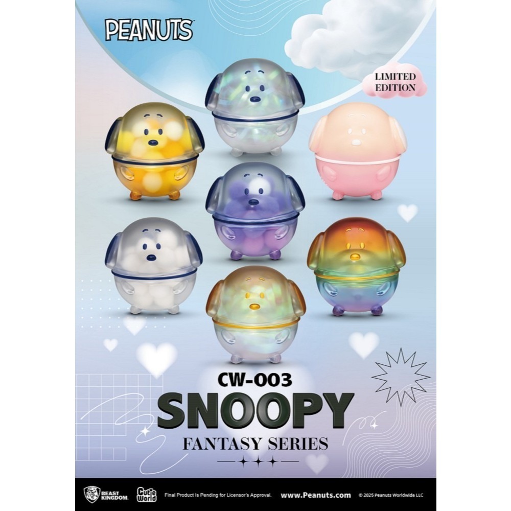 【野獸國】CW-003 史努比圓滾滾奇幻系列 盲盒套組(6入)-細節圖2