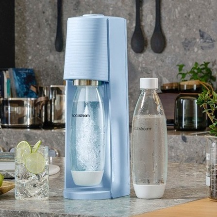 【恆隆行】Sodastream TERRA氣泡水機(藍/白) 快扣鋼瓶機型 免插電 氣泡量隨心所欲-細節圖2