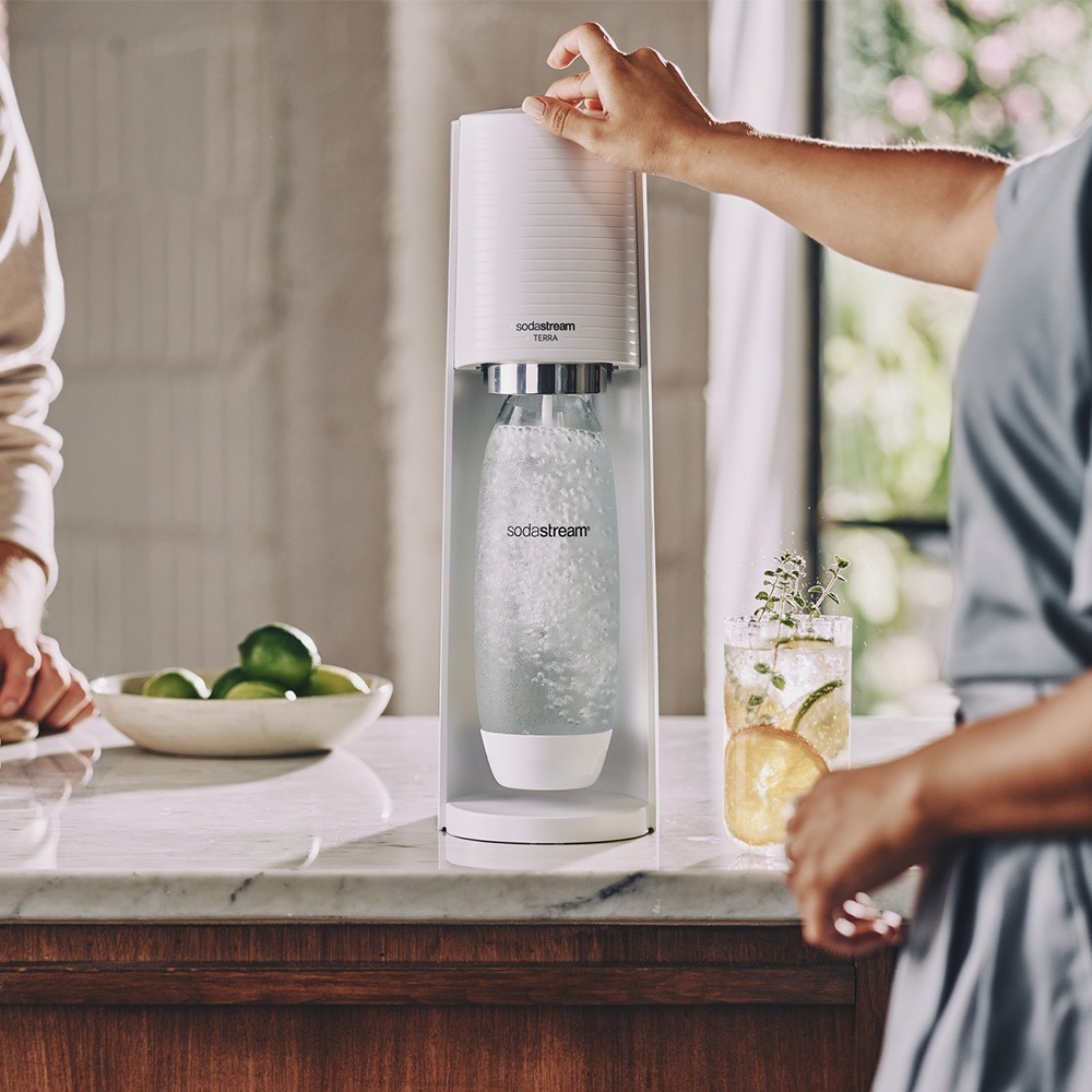 【恆隆行】Sodastream TERRA氣泡水機(藍/白) 快扣鋼瓶機型 免插電 氣泡量隨心所欲-細節圖5