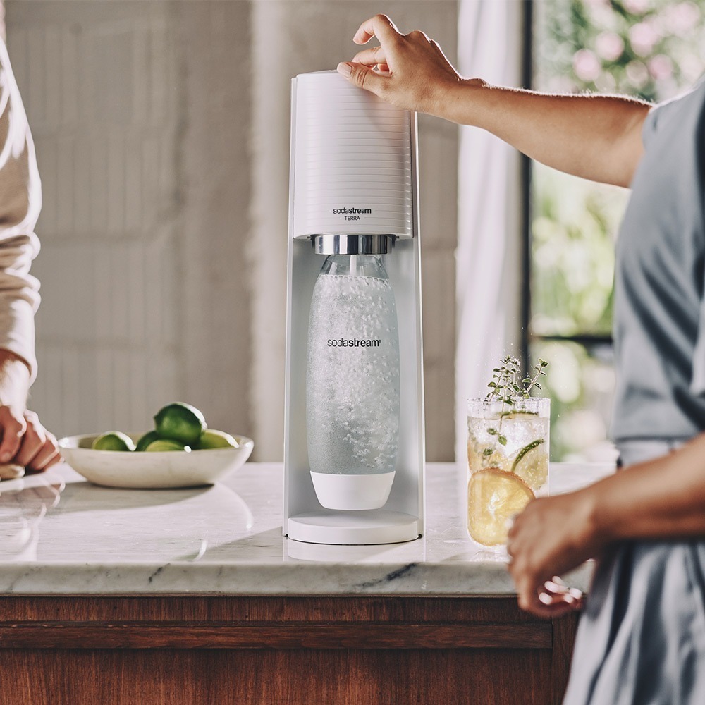 【恆隆行】Sodastream TERRA氣泡水機(藍/白) 快扣鋼瓶機型 免插電 氣泡量隨心所欲-細節圖5