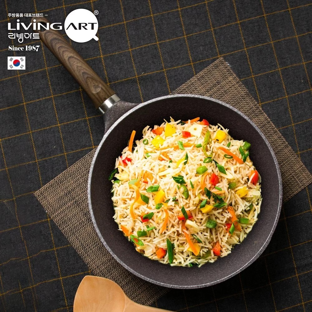 【LIVING ART】韓國INOBLE PLUS鑄造不沾平底鍋(無蓋、無外盒) 28cm ❘平底鍋 炒鍋 不沾鍋-細節圖8