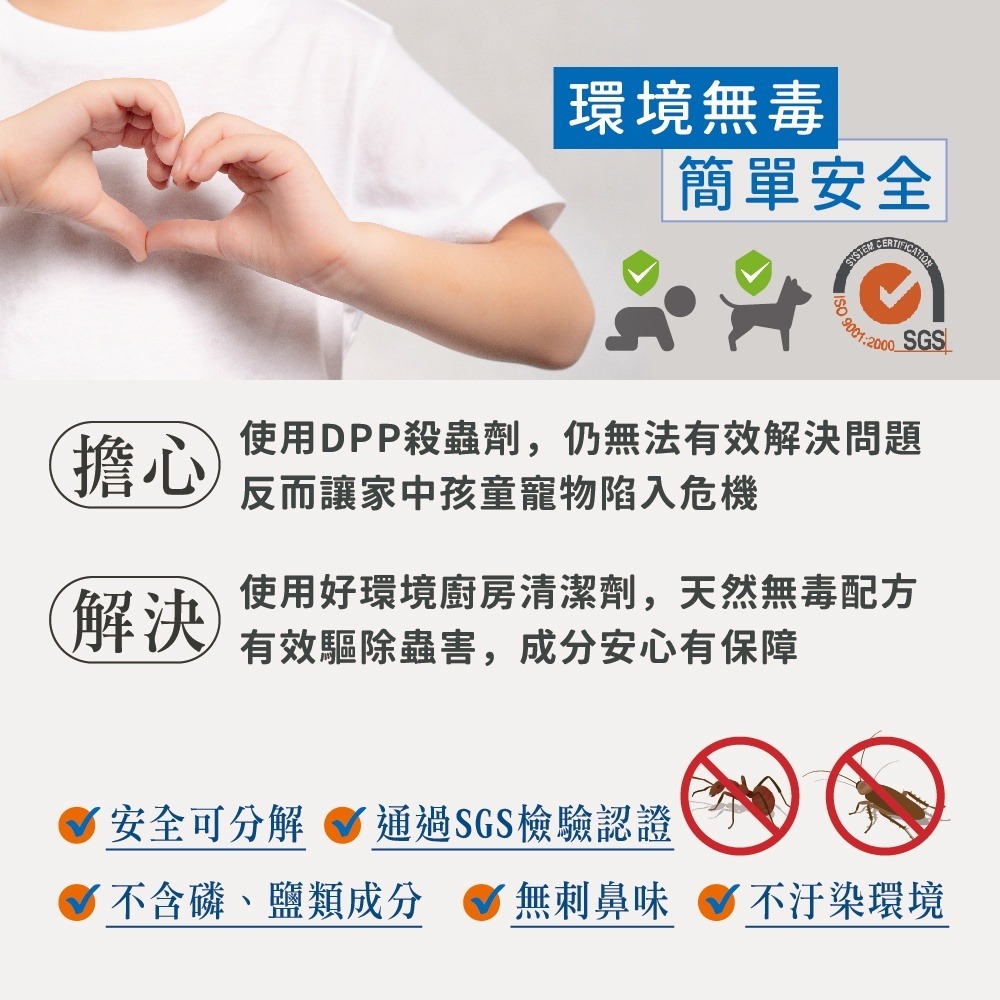 【好環境】加強型環境/廚房清潔劑 (瓶裝1000ml/ 噴霧瓶250ml) |抑制螞蟻 蟑螂 官方正貨|頂甲購物-細節圖6