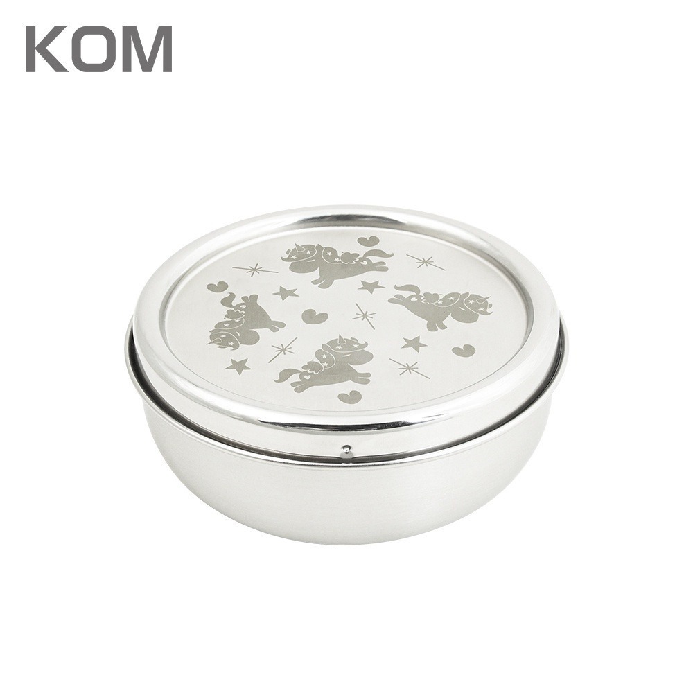 【KOM】台灣製兒童用 全不鏽鋼隔熱碗(內贈湯匙X1) ❘ 耐摔耐髒耐用 兒童餐具 不鏽鋼 環保碗 幼兒餐具 不燙手-規格圖9