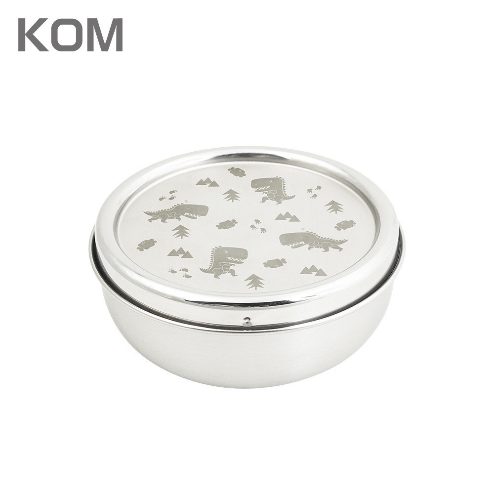 【KOM】台灣製兒童用 全不鏽鋼隔熱碗(內贈湯匙X1) ❘ 耐摔耐髒耐用 兒童餐具 不鏽鋼 環保碗 幼兒餐具 不燙手-規格圖9