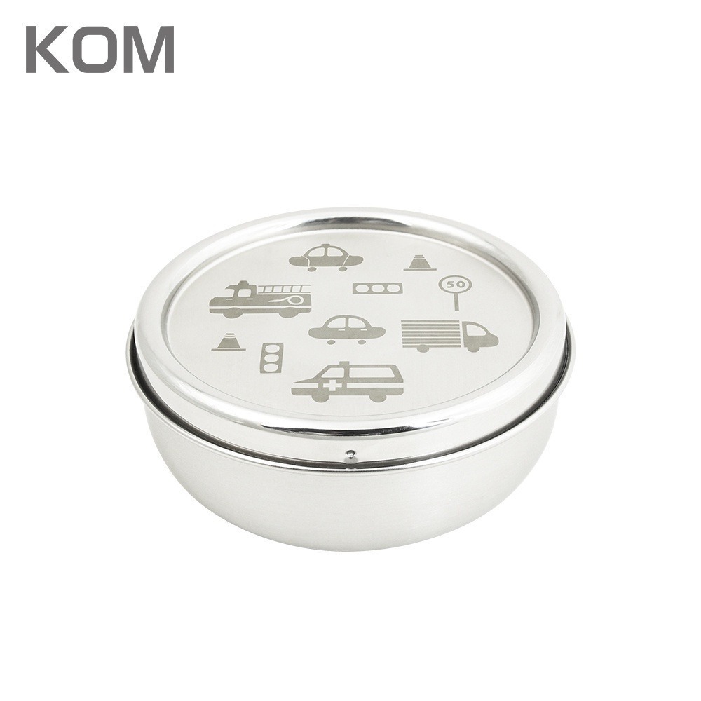 【KOM】台灣製兒童用 全不鏽鋼隔熱碗(內贈湯匙X1) ❘ 耐摔耐髒耐用 兒童餐具 不鏽鋼 環保碗 幼兒餐具 不燙手-規格圖9