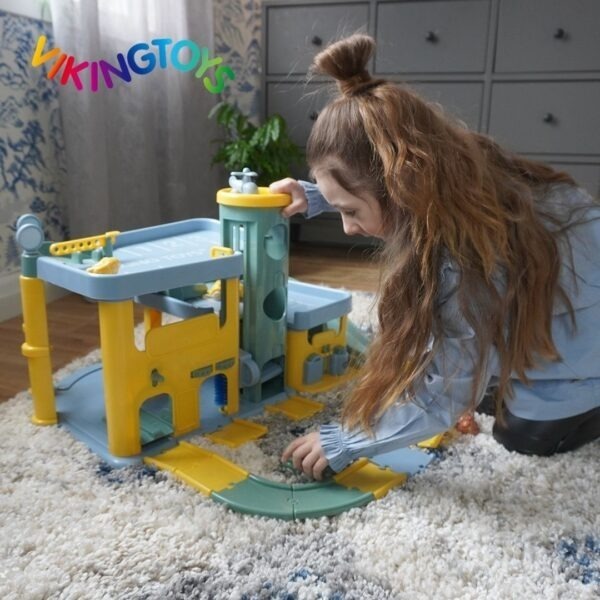 【Viking toys】踩不壞/不刮手 莫蘭迪城市三層停車場(含加油站及洗車場) 兒童玩具 兒童節-細節圖7