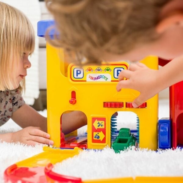 【Viking toys】踩不壞/不刮手 城市三層停車場(含加油站及洗車場) 兒童玩具 兒童節-細節圖4