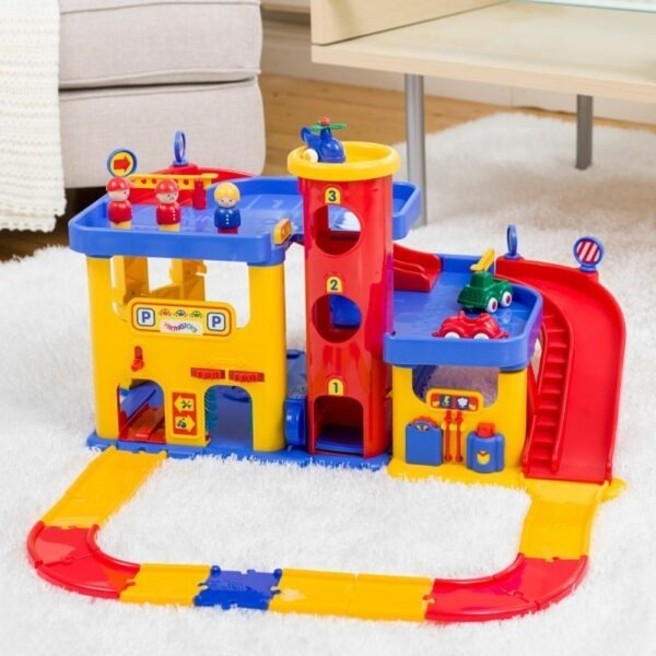 【Viking toys】踩不壞/不刮手 城市三層停車場(含加油站及洗車場) 兒童玩具 兒童節-細節圖5