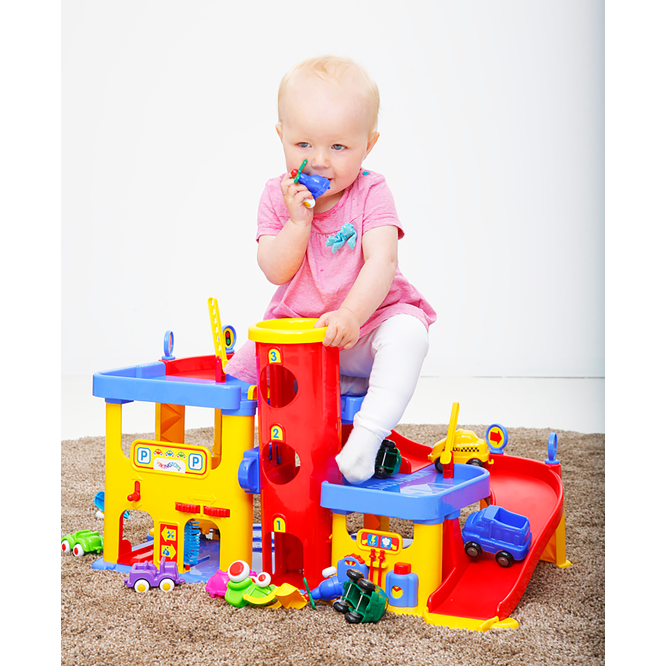 【Viking toys】踩不壞/不刮手 城市三層停車場(含加油站及洗車場) 兒童玩具 兒童節-細節圖6