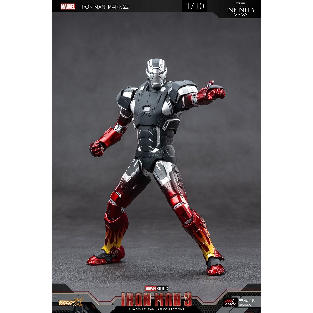 【野獸國】中動 鋼鐵人 Mark 22 火柱 7吋可動人偶-細節圖2